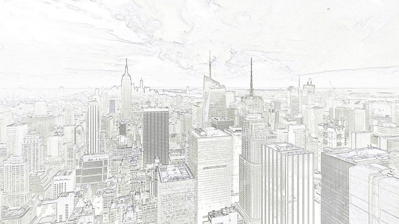 Skyline New York City by Hans de Waay