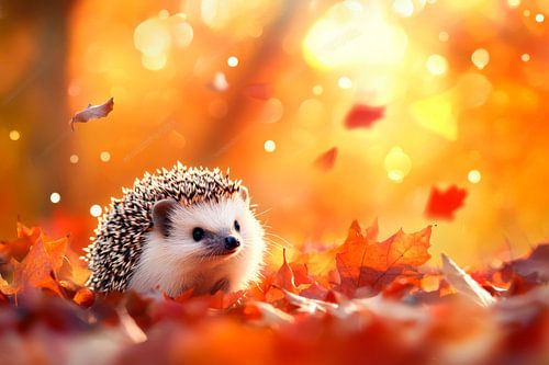 Hedgehogs in autumn