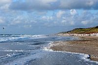 Stormachtig weer op het strand van Sylt