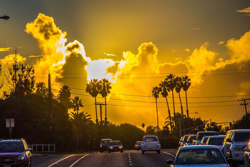 Santa Barbara sunset van Bas Koster