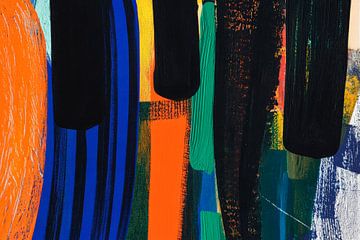 Colourful abstract structures - artwork by Poster Art Shop