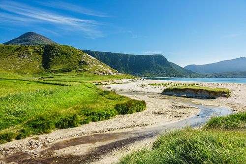Haukland Beach auf den Lofoten in Norwegen