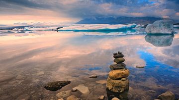 Zonsopkomst Jokulsarlon, IJsland van Henk Meijer Photography