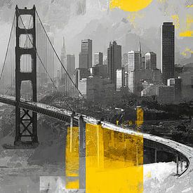 Golden Gate Art abstrait urbain sur Digital Picture Art