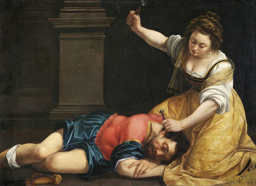 Jael and Sisera, Artemisia Gentileschi by Masterful Masters