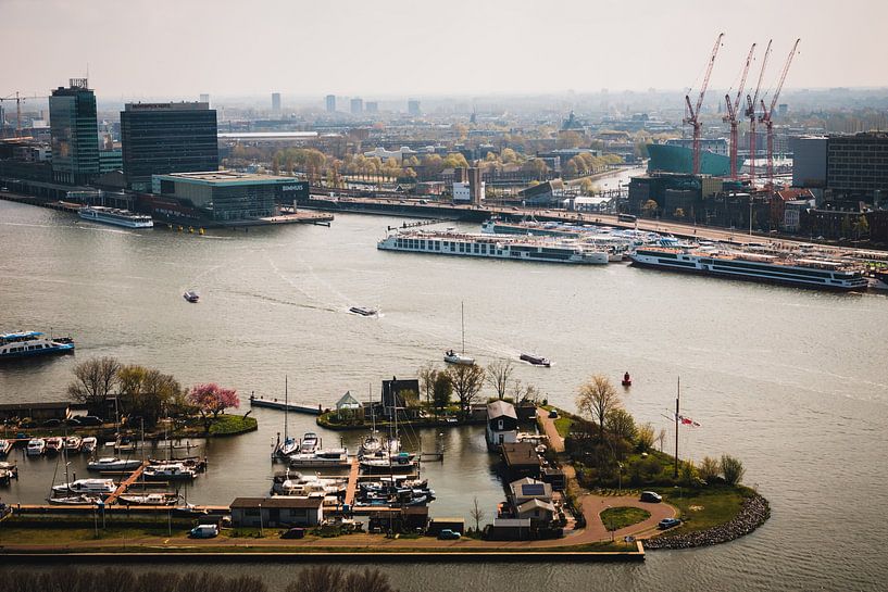 View over the IJ van A'dam tower in Amsterdam by Paul van Putten