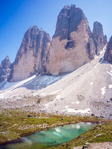 Dolomieten - Rienz bron onder de drie toppen