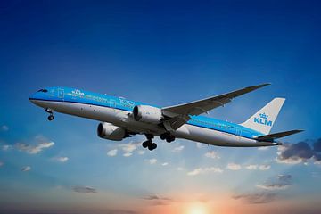 Boeing 787-9 Dreamliner, KLM met reg.nummer PH-BHE, genaamd Dahlia