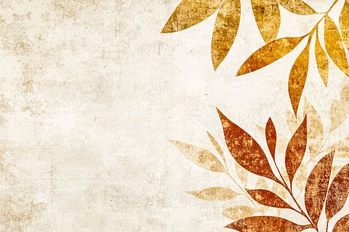 Warme botanische textuur poster