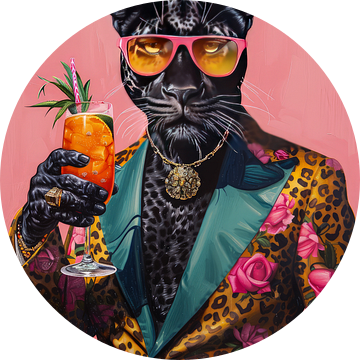 Panter in Bloemenpak