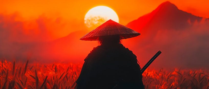Fishermen at sunset by Poster Art Shop