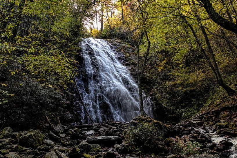 Falling Into Autumn - Crabtree Falls NC by Chrystyne Novack Art and Photography