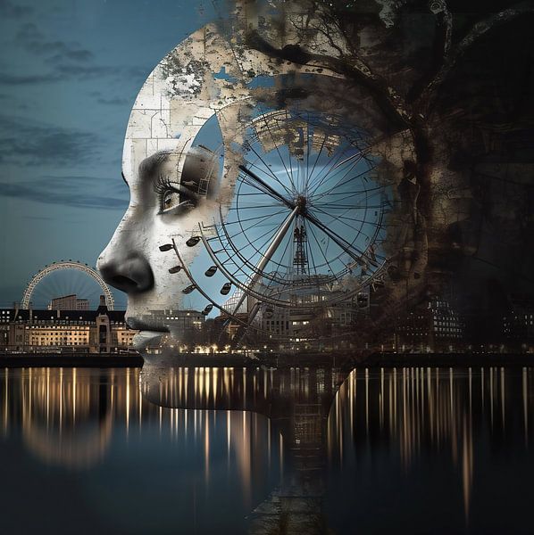 Londen Kunst van fernlichtsicht