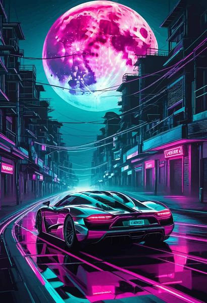 Koenigsegg Jesko - Synthwave Neon von MIROKKU
