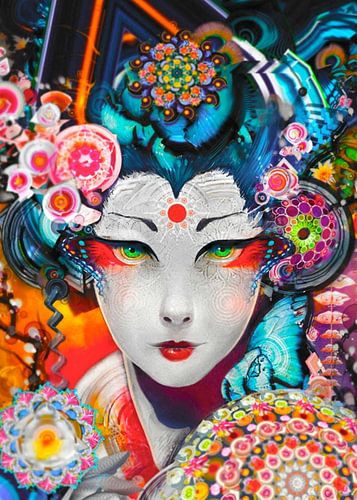 Peinture abstraite de femme