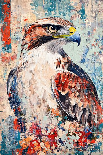 Peinture colorée d'un aigle