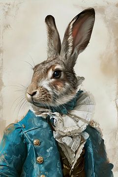 Altes Kaninchen-Porträt von But First Framing