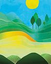 Abstract landscape in spring by Tanja Udelhofen thumbnail