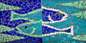 Mosaik aus Fischen - Kunst von Carla Caribbean von Karel Frielink