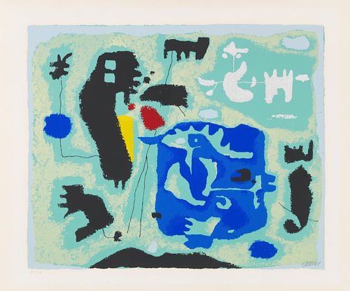 Willi Baumeister - Composition in green (1954)