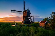 Niederländische Landschaft mit Windmühle von Björn van den Berg Miniaturansicht