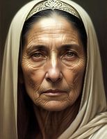 Old woman with headscarf