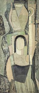 Beschreiben Sie das Gemälde von Jindřich Štyrský, Frau, die einen Krug trägt, 1923