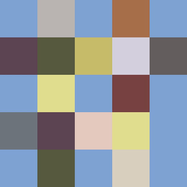 Art géométrique abstrait moderne et coloré par Dina Dankers