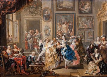 Scène de danse avec intérieur de palais, Johann Georg Platzer