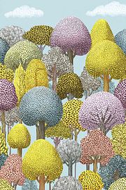 Trees colour | Colorful Canopy of Joyful Trees by Flower Studio
