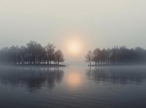 Symmetrie der Stille – Nebelinseln im Morgenlicht