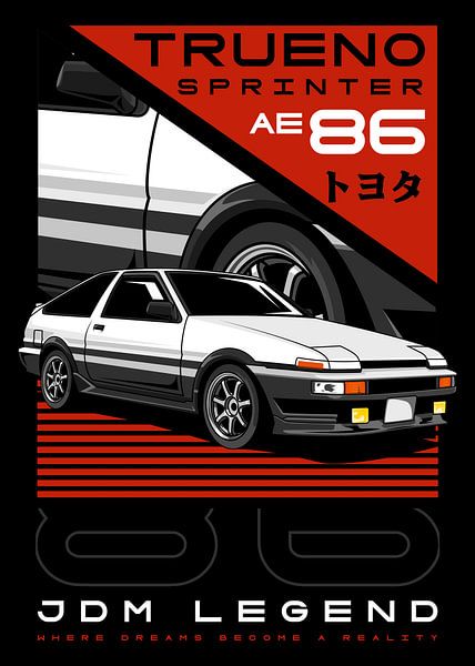 Toyota Sprinter Trueno AE86 JDM Auto van Adam Khabibi
