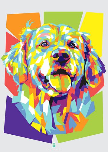 Golden Retriever WPAP Art