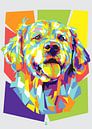 Golden Retriever WPAP Kunst van Dayat Banggai thumbnail