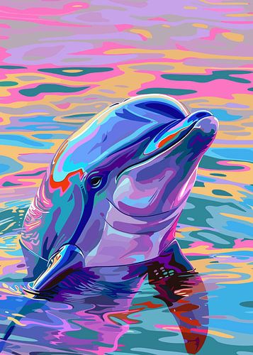 Zonsondergang Dolfijn Gloed