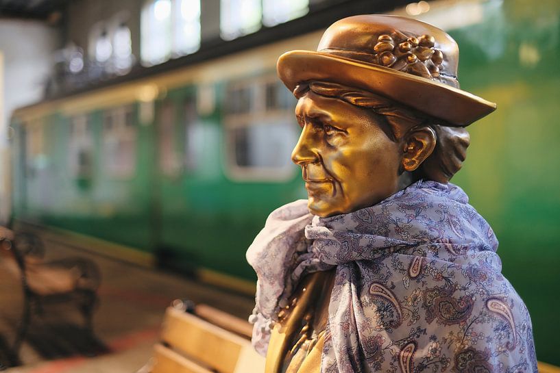 Train passenger at the station by PixelPower