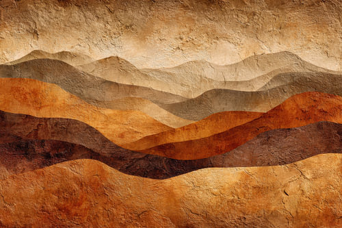 Terracotta Hills – Organic Abstract Landscape