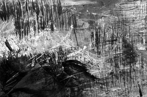 Moderne abstracte kunst in zwart-wit