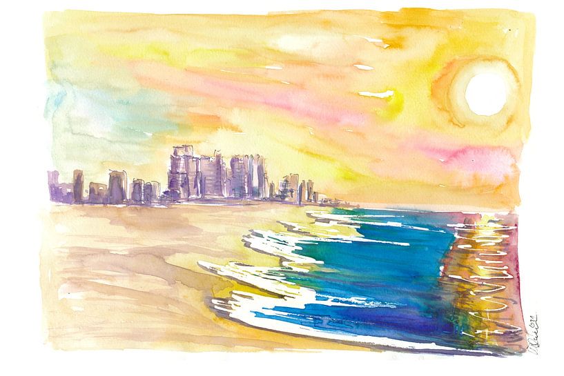 Krachende Wellen am Morgen in North Beach Miami Florida von Markus Bleichner