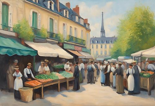 Market in a French village
