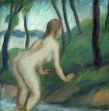 Nackt in der Natur, Gyula Derkovits - 1919
