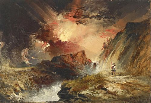 Thomas Moran, Macbeth en de heksen (mogelijk Highland Fantasy), 1858 - 1859
