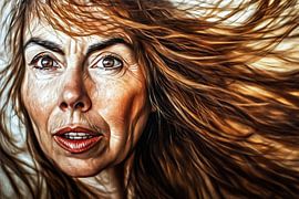 Dramatisches Porträt einer erfahrenen Frau