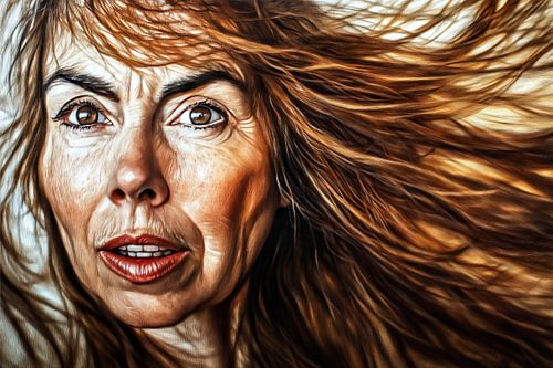 Dramatisch portret van een ervaren vrouw