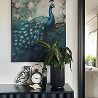 Klantfoto: Vogels: Pauwen van Blikvanger Schilderijen, als ArtFrame