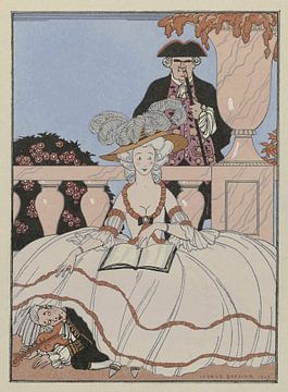 George Barbier - La Leçon bien apprise (1919) van Peter Balan