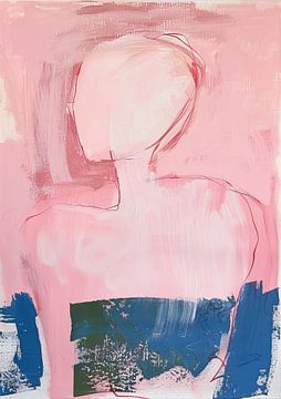 Menselijke Vrouw | Abstracte Menselijke Vormen van Blikvanger Schilderijen