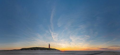Vuurtoren Eierland Texel - zonsondergang