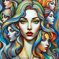 Rainbow of Beauty: Abstract Portraits
