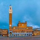 Siena - Piazza del Campo - blue hour van Teun Ruijters thumbnail
